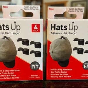 2 Boxes / Hats Up Adhesive Hat Hanger 4-Pack